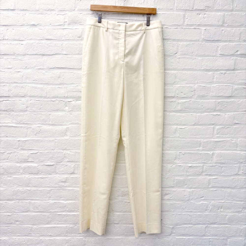 Piazza Sempione || Metallic Holiday Party Trousers Pants Cream Winter White 46